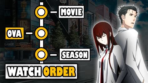 Steins gate watch order r - Steins;Gate (The anime or the VN will suffice. The anime is very well directed and acclaimed by many. The VN contains a lot of details and content that was cut from the anime.) Steins;Gate: My Darling's Embrace (A spin-off and optional VN, can be read anytime after completing Steins;Gate.) Steins;Gate: Linear Bounded Phenogram (A …